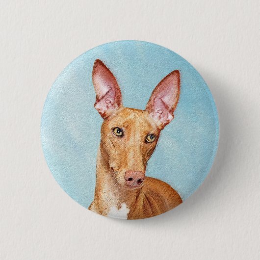Pharaoh Hound Painting - Niedliche Original Hunde  Button (Vorderseite)