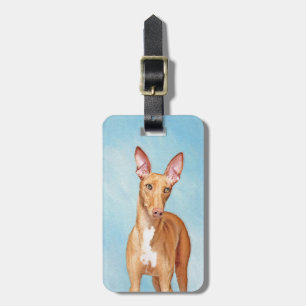 Pharaoh Hound Painting - Niedliche Original Hunde Gepäckanhänger
