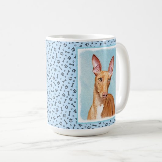Pharaoh Hound Painting - Niedliche Original Hunde Kaffeetasse (VorderseiteRechts)