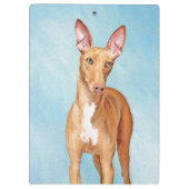 Pharaoh Hound Painting - Niedliche Original Hunde Klemmbrett (Rückseite)
