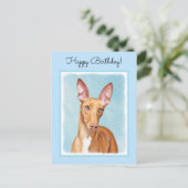 Pharaoh Hound Painting - Niedliche Original Hunde Postkarte (Stehend Vorderseite)