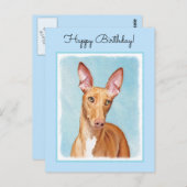 Pharaoh Hound Painting - Niedliche Original Hunde  Postkarte (Vorne/Hinten)