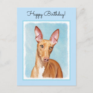 Pharaoh Hound Painting - Niedliche Original Hunde  Postkarte
