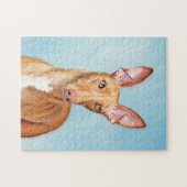 Pharaoh Hound Painting - Niedliche Original Hunde Puzzle (Horizontal)