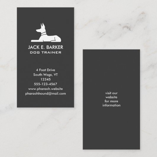 Pharaoh Hound Vertical Visitenkarte (Vorne/Hinten)