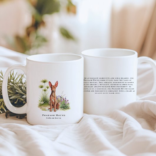 Pharaoh Hound | Wasserfarben-Hund & Rasse-Zitat Kaffeetasse
