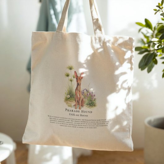 Pharaoh Hound | Watercolor Dog Breed Quote Tragetasche