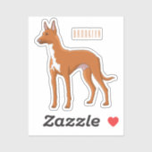 Pharaoh-Hund-Cartoon Aufkleber (Blatt)