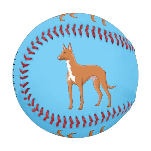 Pharaoh-Hund-Cartoon Baseball (Vorderseite Links)