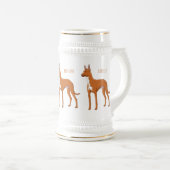 Pharaoh-Hund-Cartoon Bierglas (VorderseiteRechts)