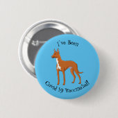 Pharaoh-Hund-Cartoon Button (Vorne & Hinten)