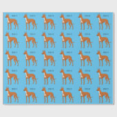 Pharaoh-Hund-Cartoon Geschenkpapier (Flach)