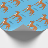 Pharaoh-Hund-Cartoon Geschenkpapier (Ecke)