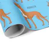 Pharaoh-Hund-Cartoon Geschenkpapier (Rolleneckpunkt)