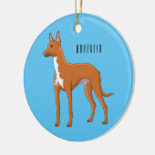 Pharaoh-Hund-Cartoon Keramik Ornament (Links)