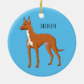 Pharaoh-Hund-Cartoon Keramik Ornament (Hinten)