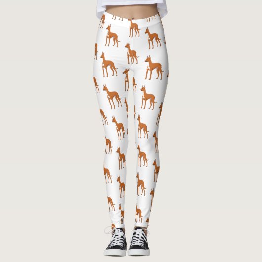 Pharaoh-Hund-Cartoon Leggings (Vorderseite)