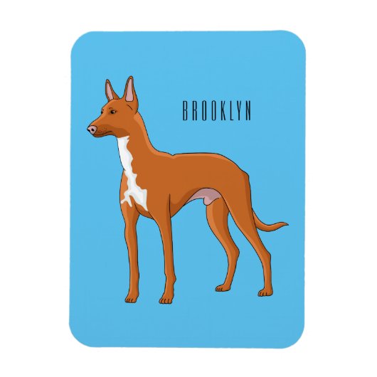 Pharaoh-Hund-Cartoon Magnet (Vertikal)