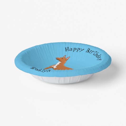 Pharaoh-Hund-Cartoon Pappteller (Gewinkelt)