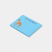 Pharaoh-Hund-Cartoon Post-it Klebezettel (angewinkelt)