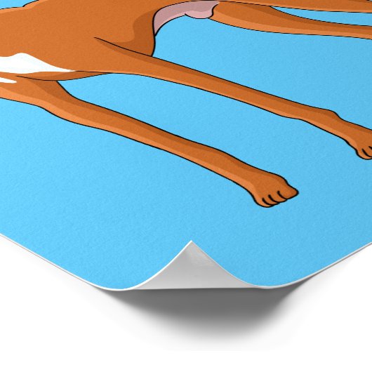 Pharaoh-Hund-Cartoon Poster (Ecke)