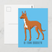 Pharaoh-Hund-Cartoon Postkarte (Vorne/Hinten)