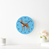 Pharaoh-Hund-Cartoon Runde Wanduhr (Zuhause)