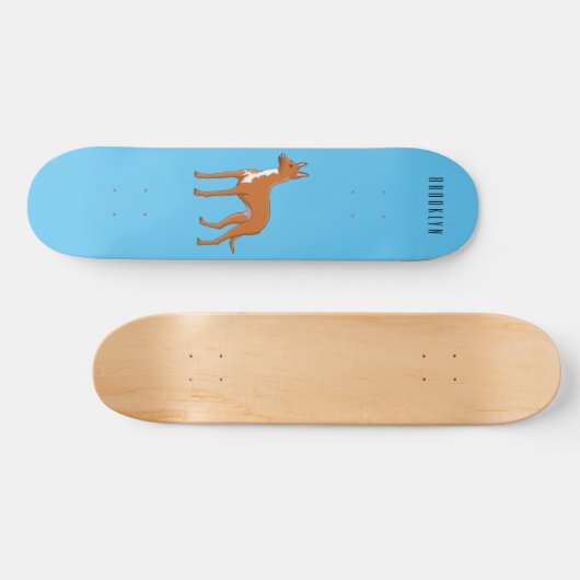 Pharaoh-Hund-Cartoon Skateboard (Horizontal)