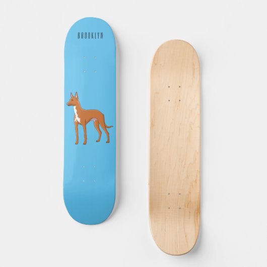 Pharaoh-Hund-Cartoon Skateboard (Vorderseite)