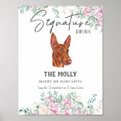 Pharaoh-Hund-Unterschrift Trinkzeichen Poster (Vorne)