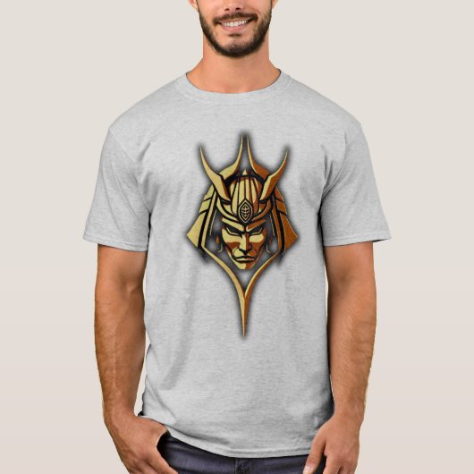 Pharaoh-Maske-Logo Graues T-Shirt (Vorderseite)
