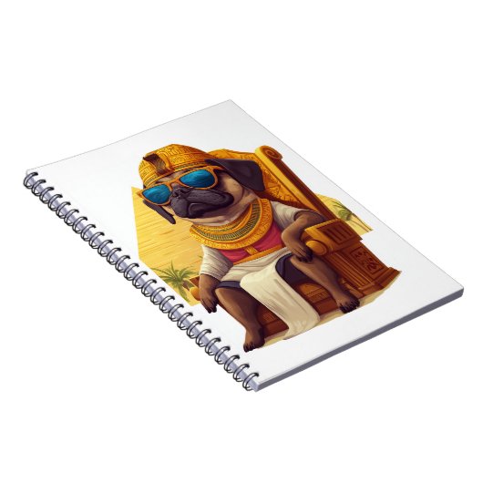 Pharaoh Mops - Altägyptischer Hund Notizblock (Rechte Seite)