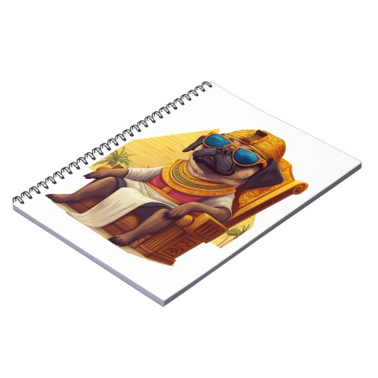 Pharaoh Mops - Altägyptischer Hund Notizblock (Linke Seite)