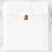 Pharaoh Mops � antiker Ägypter Hund Herz-Aufkleber (Tasche)