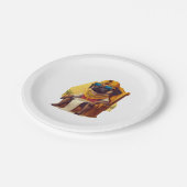 Pharaoh Mops � antiker Ägypter Hund Pappteller (Schrägansicht)