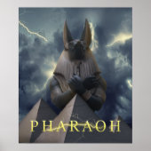 Pharaoh | Pyramiden | Goldener Donner | Digitale K Poster (Vorne)