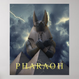 Pharaoh | Pyramiden | Goldener Donner | Digitale K Poster