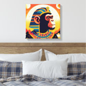 Pharaoh Schimpanse Tut 8 Leinwanddruck (Insitu (Schlafzimmer))