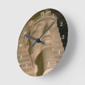 Pharaoh Statuette Wall Clock Runde Wanduhr (Winkel)