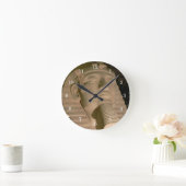 Pharaoh Statuette Wall Clock Runde Wanduhr (Zuhause)