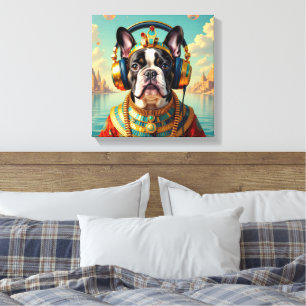 PHARAOH TUT-FRANZÖSISCHE BULLDOGGE 2 LEINWANDDRUCK