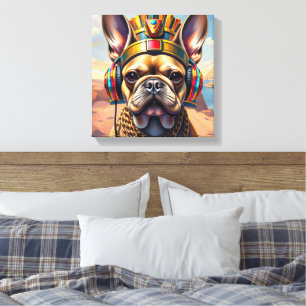PHARAOH TUT-FRANZÖSISCHE BULLDOGGE 3 LEINWANDDRUCK