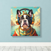 PHARAOH TUT-FRENCH BULLDOG 2 LEINWANDDRUCK (Insitu (Holzboden))