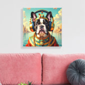 PHARAOH TUT-FRENCH BULLDOG 2 LEINWANDDRUCK (Insitu (Wohnzimmer))