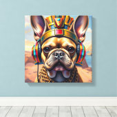 PHARAOH TUT-FRENCH BULLDOG 3 LEINWANDDRUCK (Insitu (Holzboden))