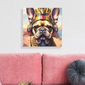 PHARAOH TUT-FRENCH BULLDOG 3 LEINWANDDRUCK (Insitu (Wohnzimmer))