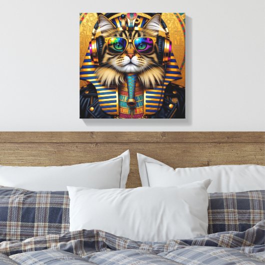 PHARAOH TUT-PERSIAN CAT 3 LEINWANDDRUCK (Insitu (Schlafzimmer))