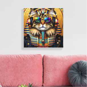 PHARAOH TUT-PERSISCHE KATZE 3 LEINWANDDRUCK