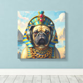 PHARAOH TUT-PUG 2 LEINWANDDRUCK (Insitu (Holzboden))