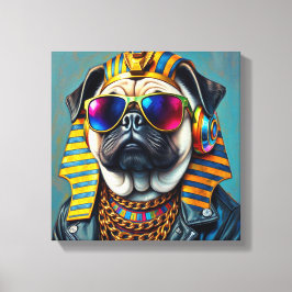 PHARAOH TUT-PUG LEINWANDDRUCK